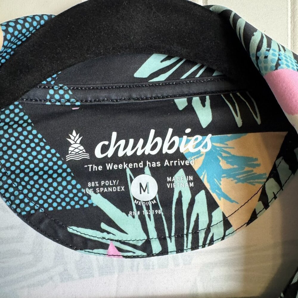 Chubbies Black Patterned Performance Polo Short S… - image 3